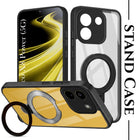 For Poco X8 Power Back Cover Case (Kick Stand Ring Holder | Life time Anti Yellow | Camera Protection)