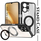 For Vivo iQOO Z11 Lite Back Cover Case (Kick Stand Ring Holder | Life time Anti Yellow | Camera Protection)