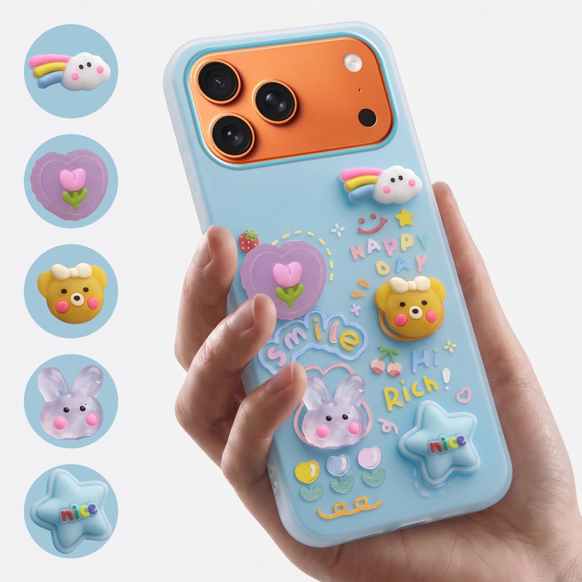 For Apple iPhone 17 Pro Max Back Cover Case (3D Cute Cartoons | Hard Back Side Soft | Matte Premium Finish | HD Printing)