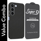 For Realme C83 5G Combo with Back Cover and 9H Tempered Glass (Liquid Silicone | Camera Protection | Oleophobic Coating Screen Glass)