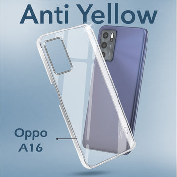 For Oppo A16 Back Cover Case (Hard Anti Yellow Clear Case | Drop & Camera Protection | Shockproof Polycarbonate)