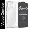 For OnePlus N6 Combo with Back Cover and 9H Tempered Glass (Lifetime Anti-Yellow | Sleek Hard Crystal | Oleophobic Coating Screen Glass)