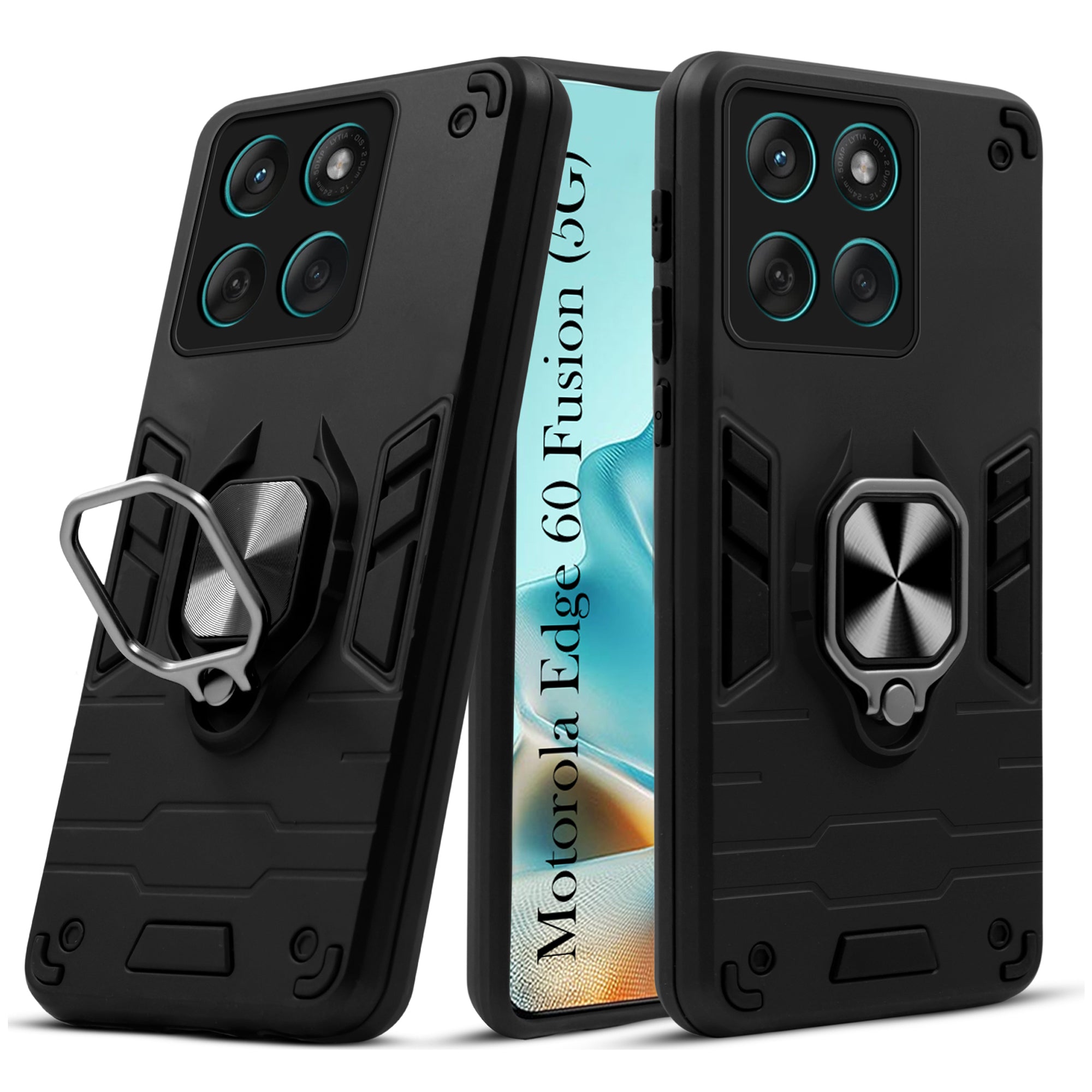 For Motorola Moto Edge 60 Fusion Back Cover Case  (Shockproof Polycarbonate Dual Layer Hybrid Armor)