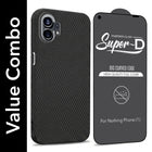 For Nothing Phone 1 Combo with Back Cover and 9H Tempered Glass (Liquid Silicone | Camera Protection | Oleophobic Coating Screen Glass)