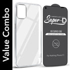 For Nothing Phone 1 Combo with Back Cover and 9H Tempered Glass (Lifetime Anti-Yellow | Sleek Hard Crystal | Oleophobic Coating Screen Glass)