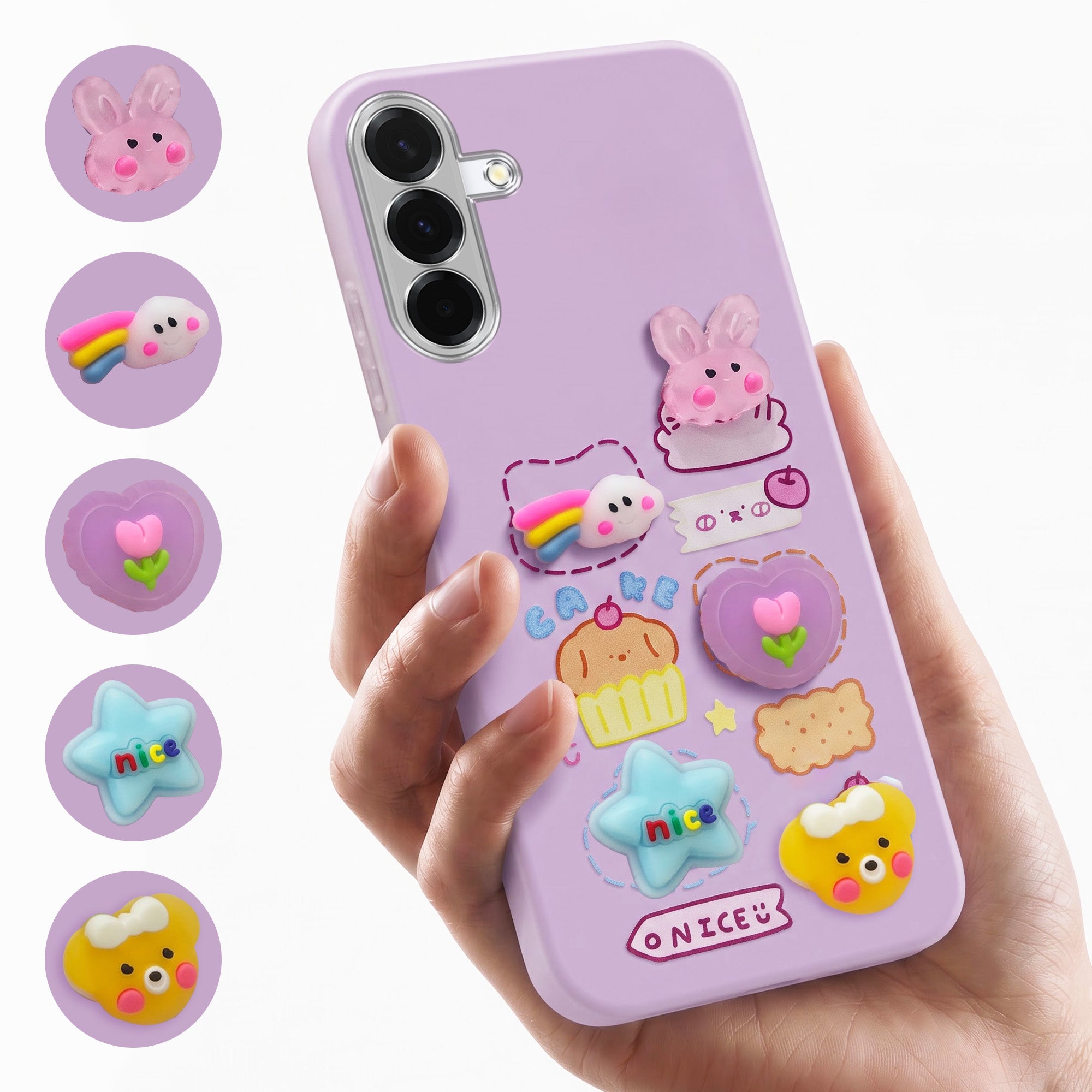 For Samsung Galaxy A36 5G Back Cover Case (3D Cute Cartoons | Hard Back Side Soft | Matte Premium Finish | HD Printing)