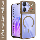For Vivo Y28s 5G | Vivo T3 Lite 5G Back Cover Case Lifetime Anti-Yellow Clear (Camera Protection | Side Grip | Wireless MagSafe Compatible)