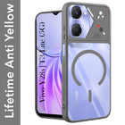 For Vivo Y28s 5G | Vivo T3 Lite 5G Back Cover Case Lifetime Anti-Yellow Clear (Camera Protection | Side Grip | Wireless MagSafe Compatible)