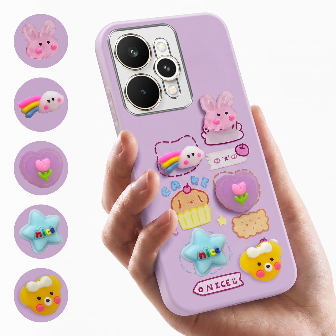 For Realme 15 Back Cover Case (3D Cute Cartoons | Hard Back Side Soft | Matte Premium Finish | HD Printing)