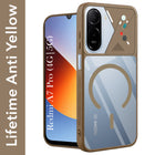 For Redmi A7 Pro 4G|5G Back Cover Case Lifetime Anti-Yellow Clear (Camera Protection | Side Grip | Wireless MagSafe Compatible)