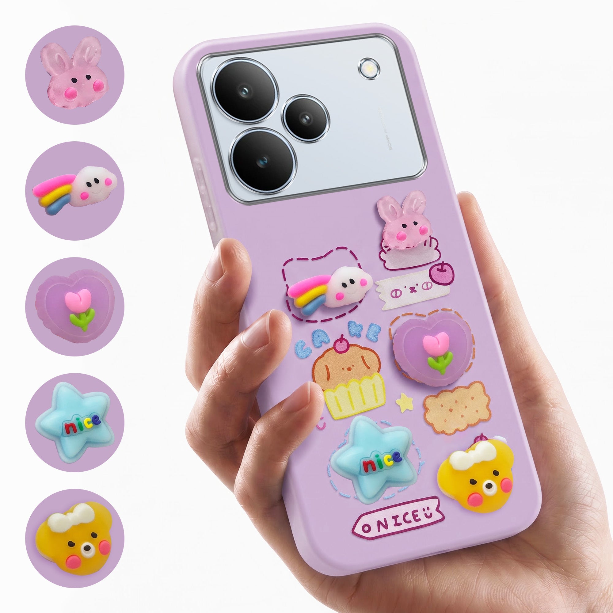 For Realme P4 Back Cover Case (3D Cute Cartoons | Hard Back Side Soft | Matte Premium Finish | HD Printing)