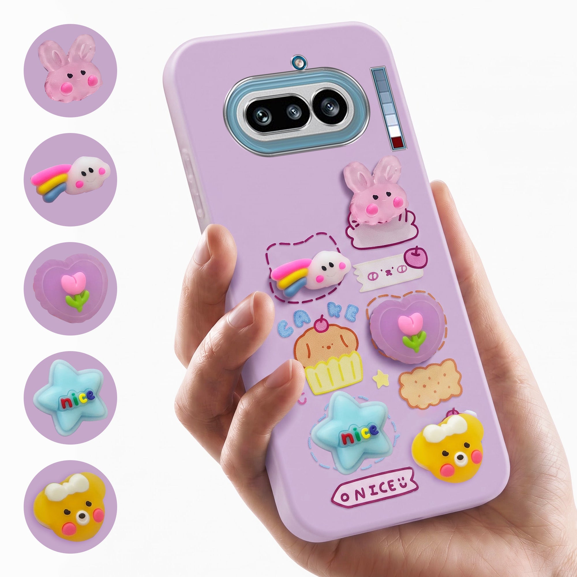 For Nothing Phone 4A 5G Back Cover Case (3D Cute Cartoons | Hard Back Side Soft | Matte Premium Finish | HD Printing)