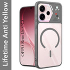 For Oppo Reno 15c Back Cover Case Lifetime Anti-Yellow Clear (Camera Protection | Side Grip | Wireless MagSafe Compatible)