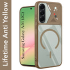 For Samsung Galaxy A56 Back Cover Case Lifetime Anti-Yellow Clear (Camera Protection | Side Grip | Wireless MagSafe Compatible)