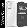 For Oneplus Nord CE 6 Combo with Back Cover and 9H Tempered Glass (Lifetime Anti-Yellow | Sleek Hard Crystal | Oleophobic Coating Screen Glass)