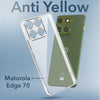 For Motorola Moto Edge 70 Back Cover Case Lifetime Anti-Yellow Clear (Sleek Hard Crystal | Shockproof and Camera Protection)