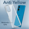 For Motorola Moto G96 Back Cover Case (Hard Anti Yellow Clear Case | Sleek Hard Crystal Clear | Drop & Camera Protection | Shockproof Polycarbonate)