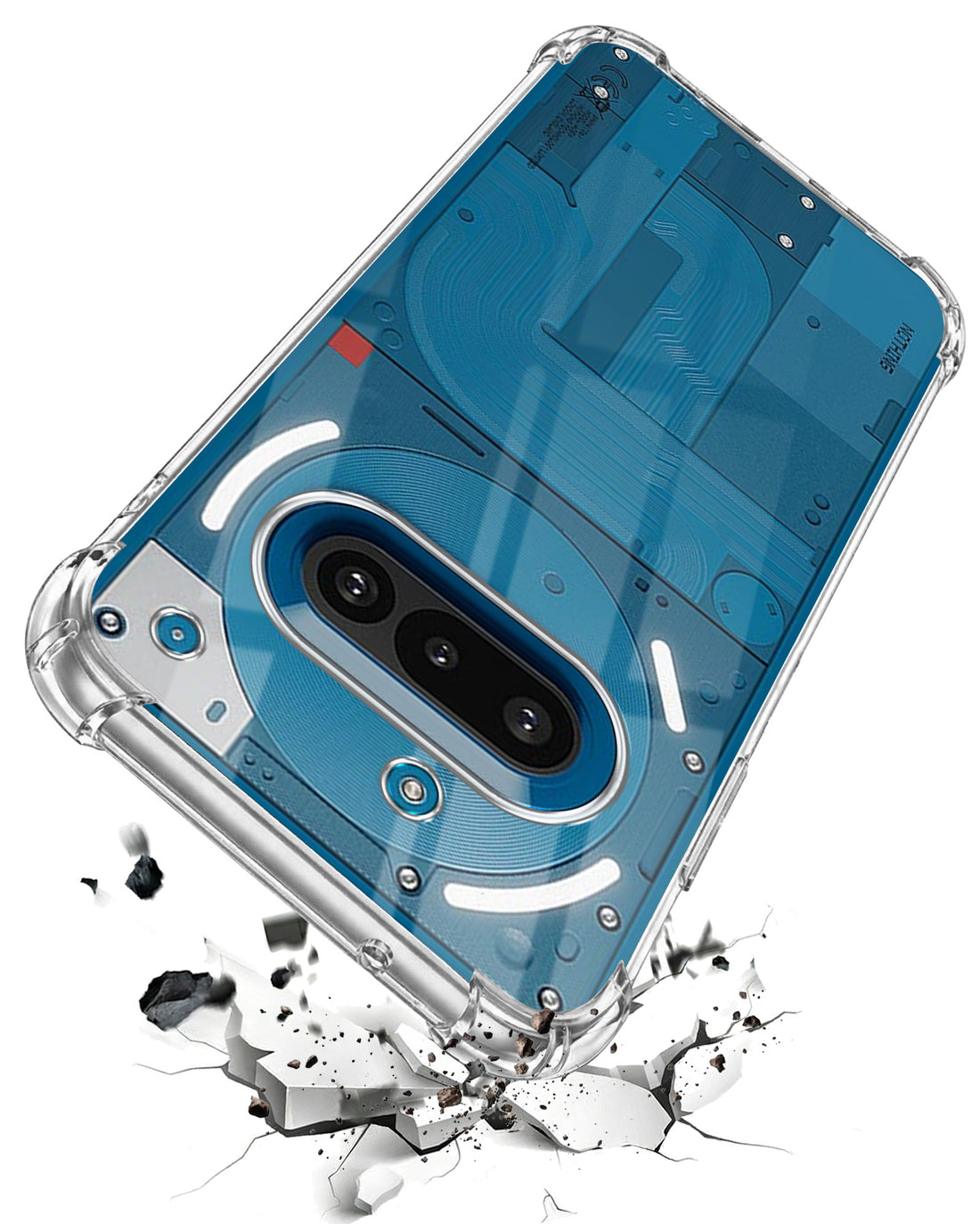 For Nothing Phone 3A 5G Shockproof Crystal-Clear Back Cover ( Drop & Camera Protection | Hard Polycarbonate)