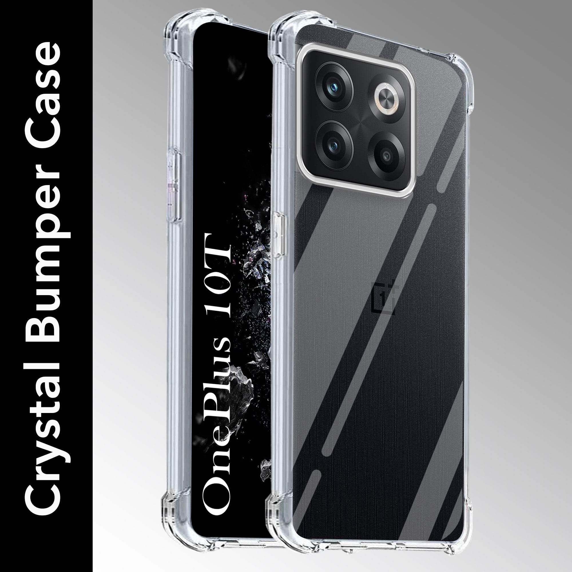For OnePlus 10T Back Cover (Shockproof Crystal Clear |  Drop & Camera Protection | Hard Polycarbonate)