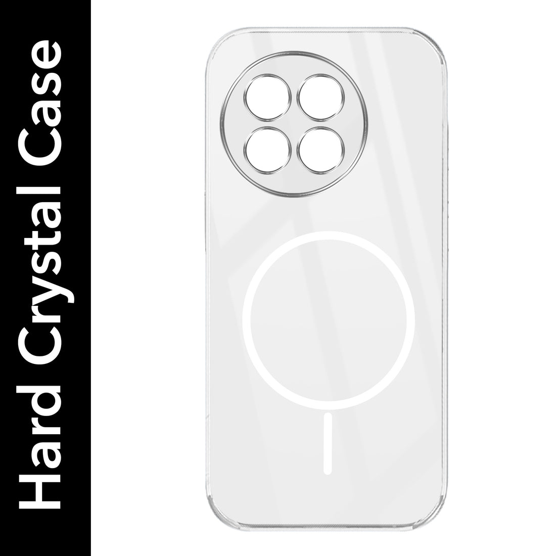 For OnePlus 13R 5G Back Cover Case (Crystal Clear Case | MagSafe Wireless Charging Support | Hard Anti Yellow | Camera Protection Bump)