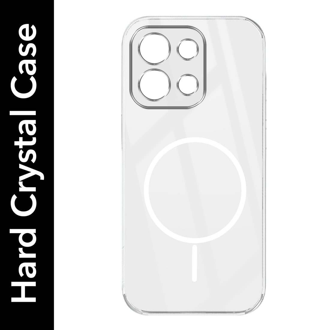 For OnePlus 13S Back Cover Case (Crystal Clear Case | MagSafe Wireless Charging Support | Hard Anti Yellow | Camera Protection Bump)