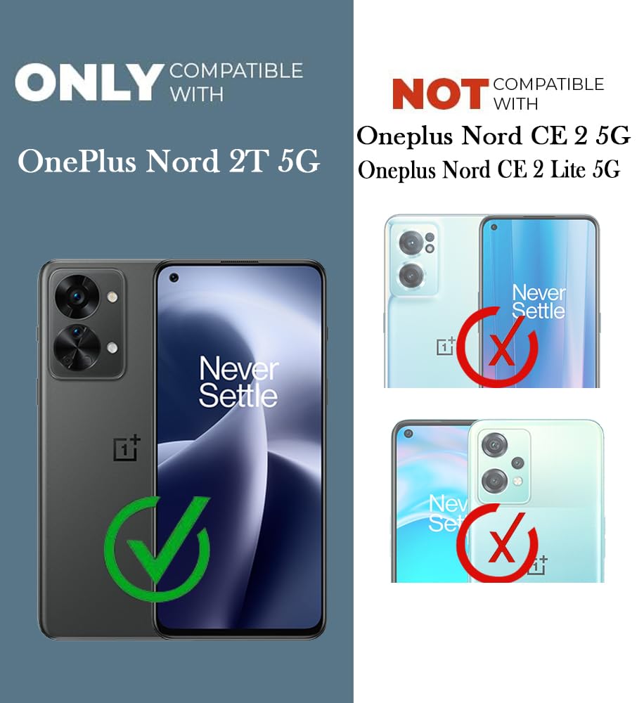 For OnePlus Nord 2T 5G Back Cover Case (Shockproof Polycarbonate Dual Layer Hybrid Armor)