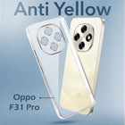 For Oppo F31 Pro Back Cover Case Lifetime Anti-Yellow Clear (Sleek Hard Crystal | Shockproof and Camera Protection)