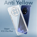 For Oppo F31 Pro Plus Back Cover Case Lifetime Anti-Yellow Clear (Sleek Hard Crystal | Shockproof and Camera Protection)