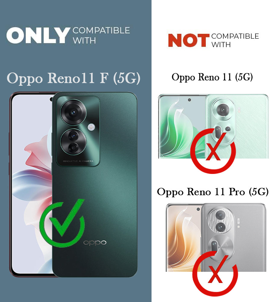For Oppo Reno11 F 5G | Oppo Reno 11F 5G Combo with Back Cover and 9H Tempered Glass (Liquid Silicone | Camera Protection | Oleophobic Coating Screen Glass)