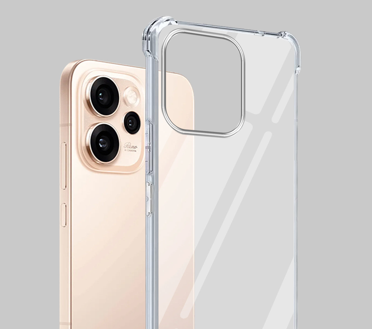 For Oppo Reno15 Pro 5G | Oppo Reno 15 Pro 5G Back Cover Shockproof Crystal-Clear (Drop & Camera Protection | Hard Polycarbonate)