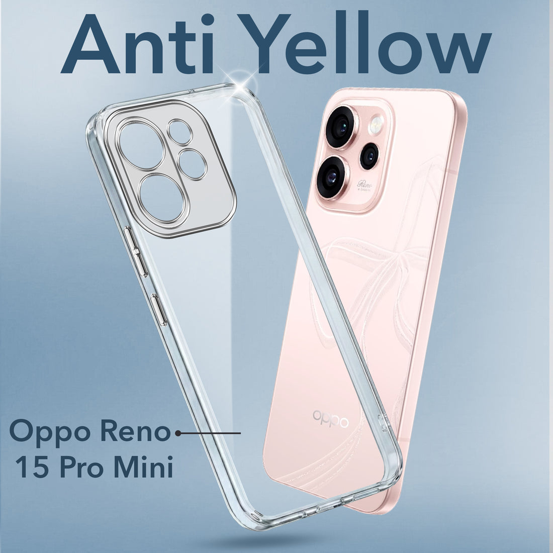 For Oppo Reno15 Pro Mini 5G | Oppo Reno 15 Pro Mini 5G Back Cover Case Lifetime Anti-Yellow Clear (Sleek Hard Crystal | Shockproof and Camera Protection)