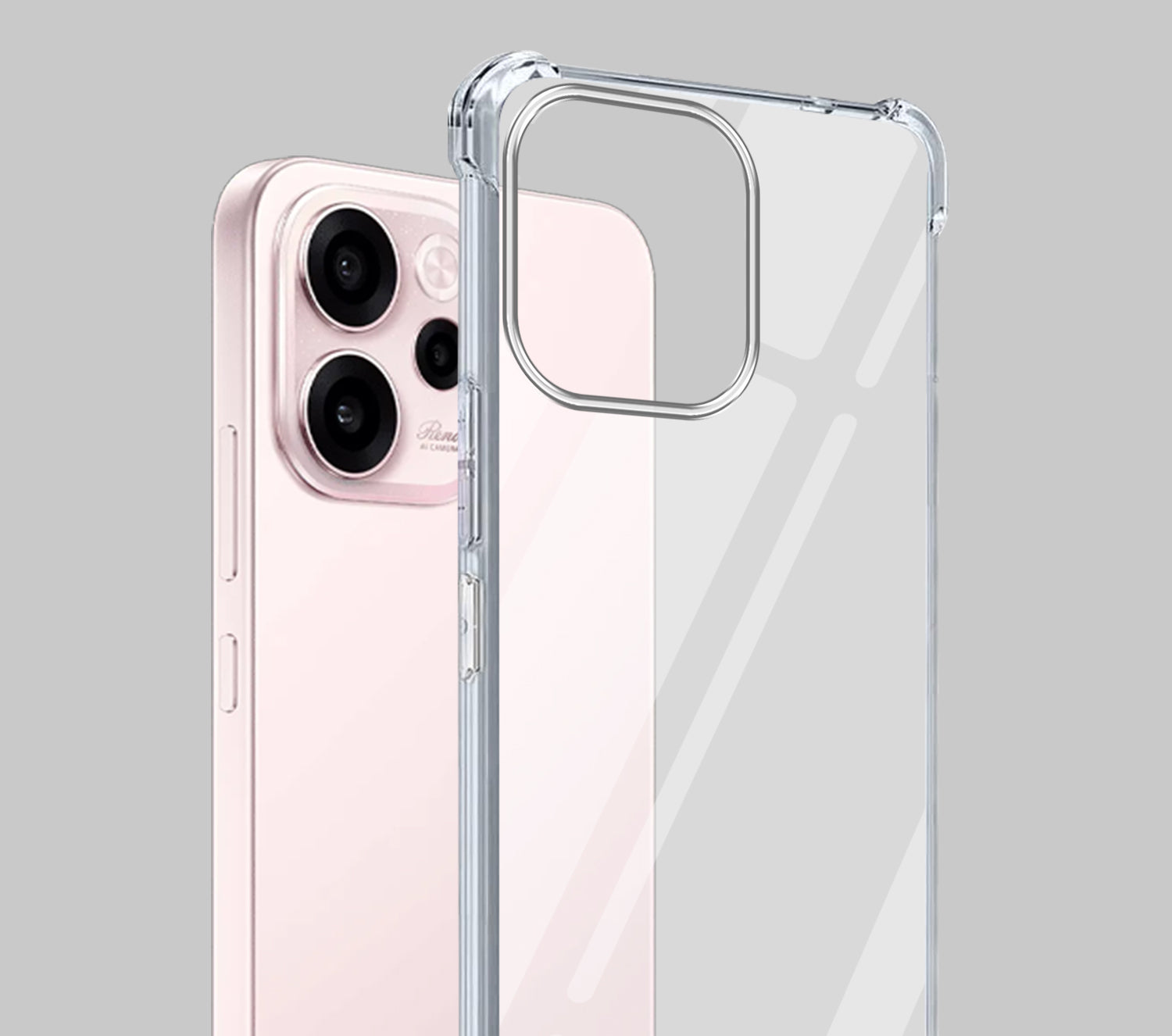 For Oppo Reno 15c Back Cover Shockproof Crystal-Clear (Drop & Camera Protection | Hard Polycarbonate)