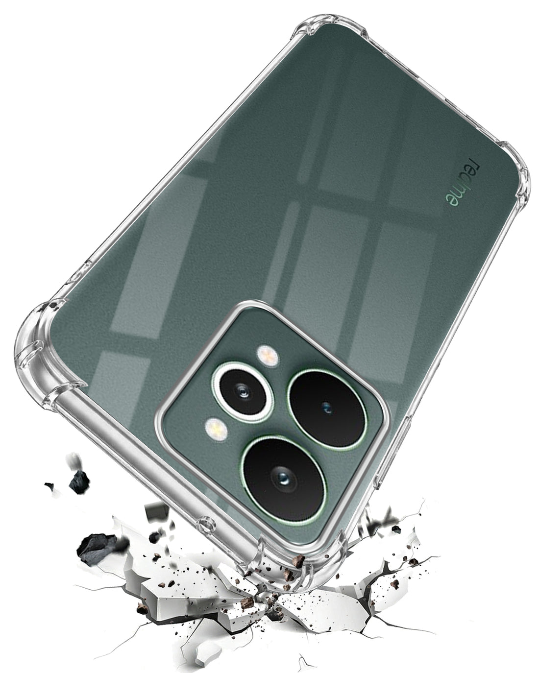 For Realme 15 Shockproof Crystal-Clear Back Cover(Drop & Camera Protection | Hard Polycarbonate)