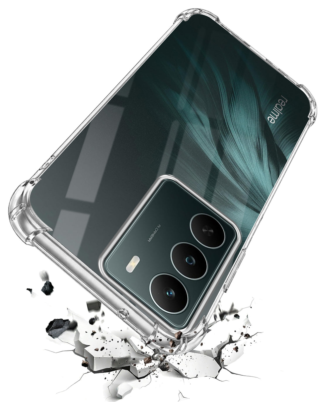 For Realme C75 5G Shockproof Crystal-Clear Back Cover ( Drop & Camera Protection | Hard Polycarbonate)