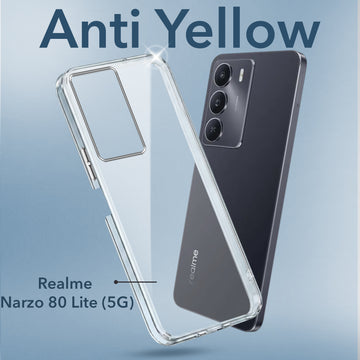 For Realme Narzo 80 Lite 5G Lifetime Anti-Yellow Clear Back Cover Case(Sleek Hard Crystal | Shockproof and Camera Protection)