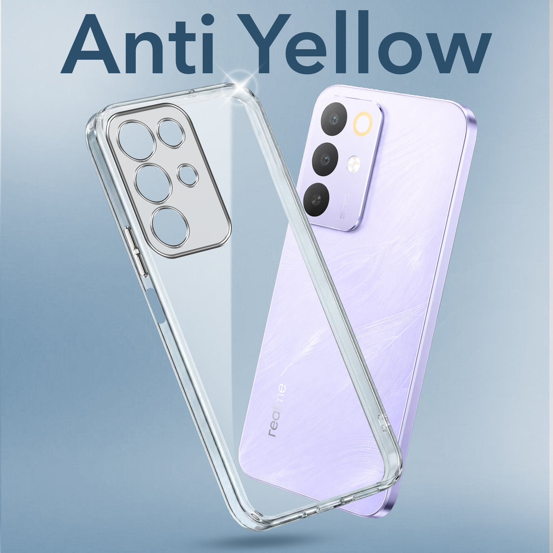 For Realme C85 5G | Realme Narzo 90x Back Cover Case Lifetime Anti-Yellow Clear (Sleek Hard Crystal | Shockproof and Camera Protection)