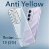 For Redmi 15 Back Cover Case Lifetime Anti-Yellow Clear (Sleek Hard Crystal | Shockproof and Camera Protection)