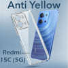 For Redmi 15C Back Cover Case Lifetime Anti-Yellow Clear (Sleek Hard Crystal | Shockproof and Camera Protection)