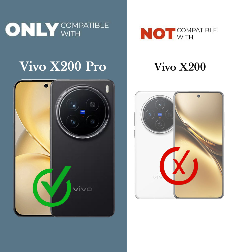 For Vivo X200 Pro Back Cover Case (Dual PU Leather Stitch | Professional Minimalist | Soft and Flexible)