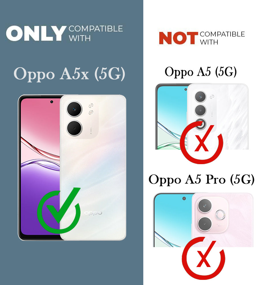 For Oppo A5X Metallic Back Cover Case (Metallic Camera Protection & Buttons | Translucent Milky Shade | Hard Polycarbonate)