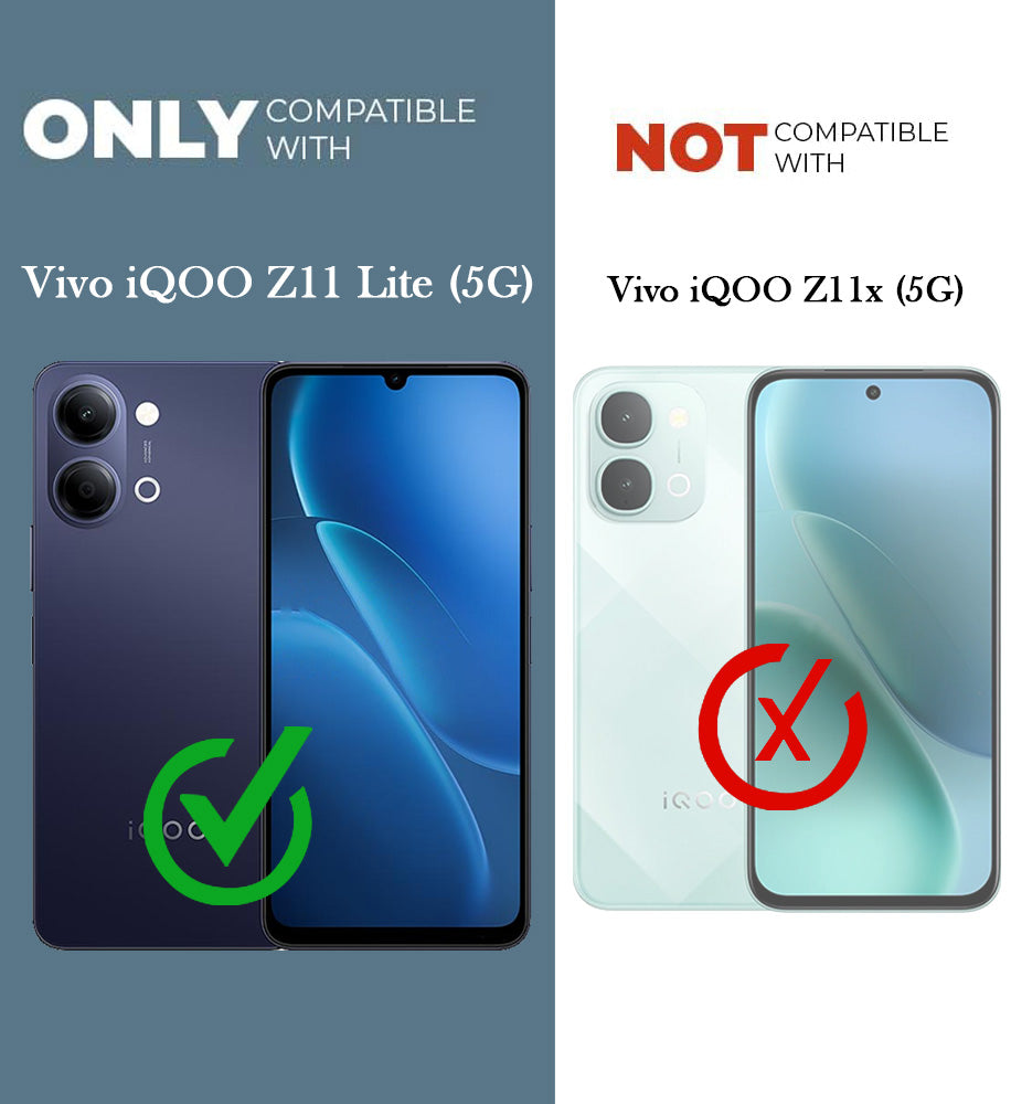 For Vivo iQOO Z11 Lite Back Cover Case (3D Cute Cartoons | Hard Back Side Soft | Matte Premium Finish | HD Printing)