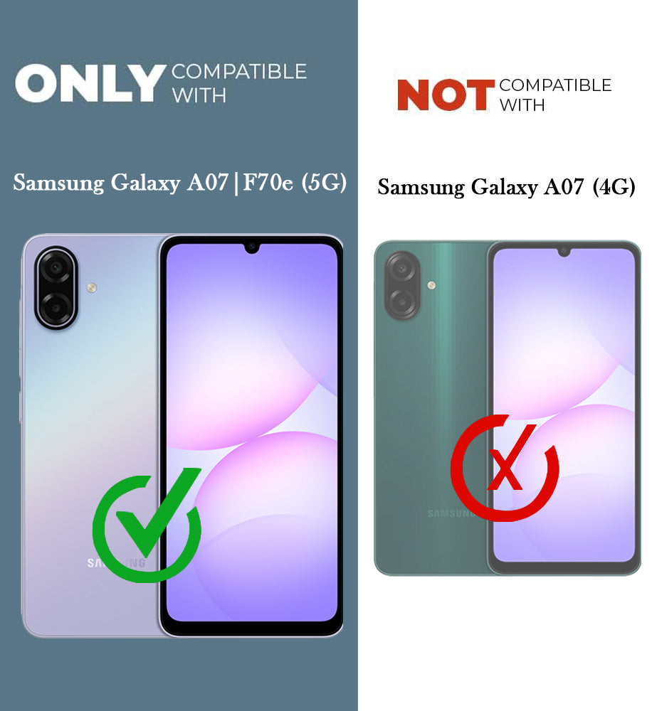 For Samsung A07 5G | F70e 5G Back Cover Case (3D Cute Cartoons | Hard Back Side Soft | Matte Premium Finish | HD Printing)