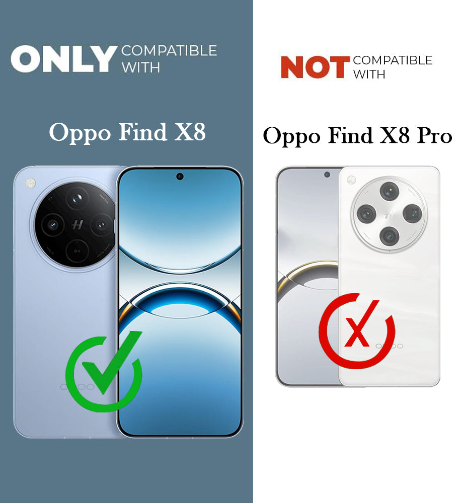 For Oppo Find X8 Back Cover Case Lifetime Anti-Yellow Clear (Sleek Hard Crystal | Shockproof and Camera Protection)