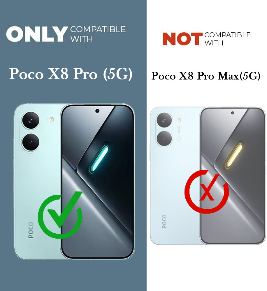 For Poco X8 Pro Back Cover Case PU Leather Finish (Professional Minimalist Texture | MagSafe Compatile | Camera Protection | Sleek Sober Formal)