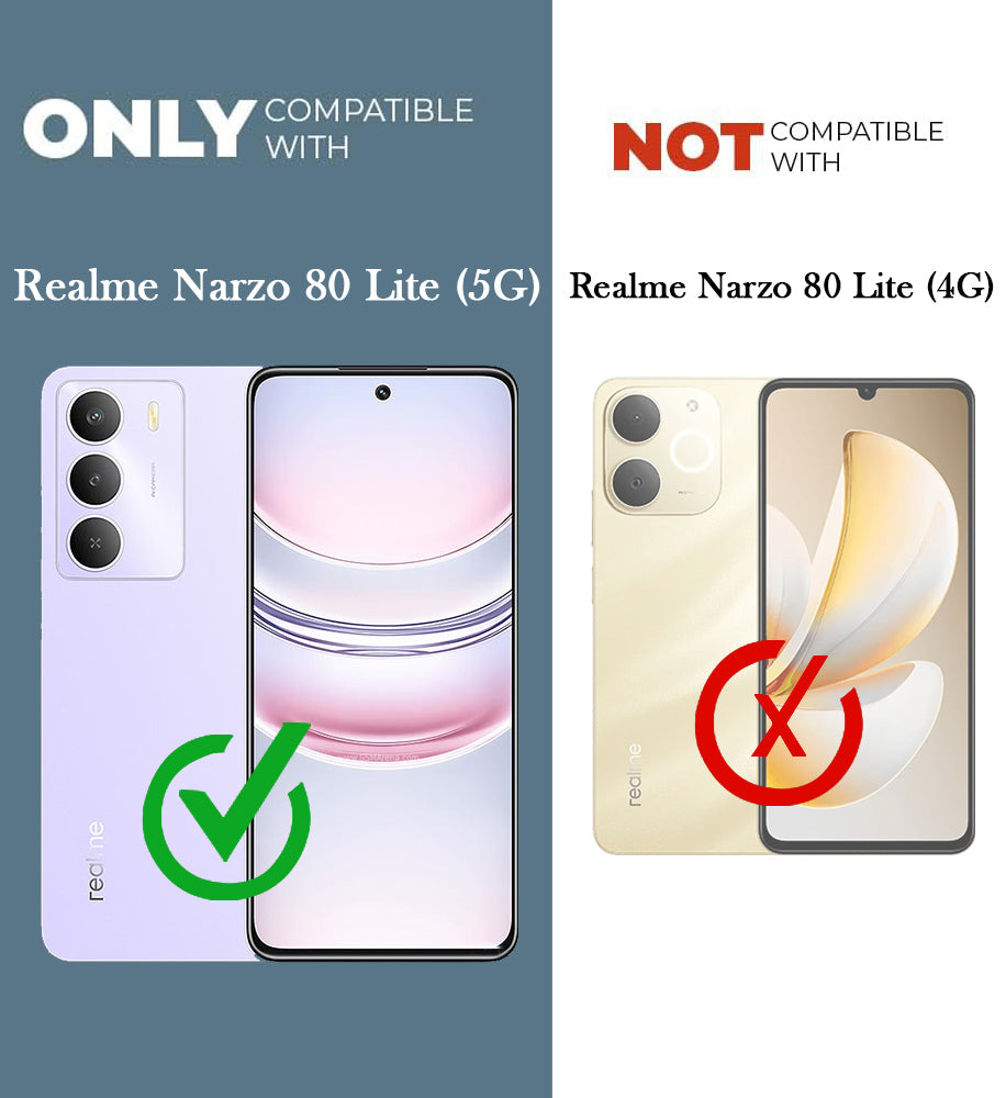 For Realme Narzo 80 Lite 5G Back Case Cover Metallic (Hybrid Armor Kickstand | MagSafe Compatible | Camera Protection Shockproof)