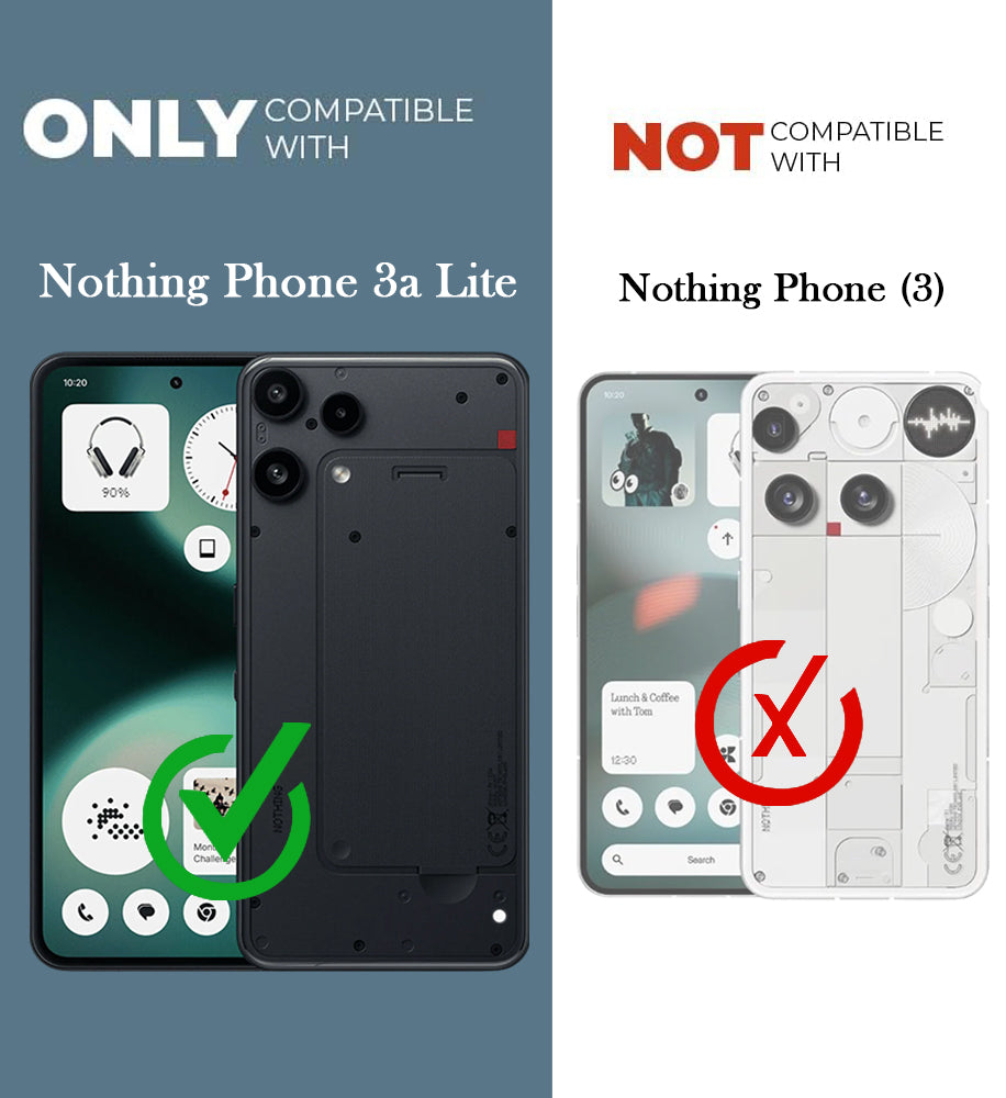 For Nothing Phone 3A Lite Back Cover Shockproof Crystal-Clear (Magsafe Wireless Support | Drop & Camera Protection | Hard Polycarbonate)