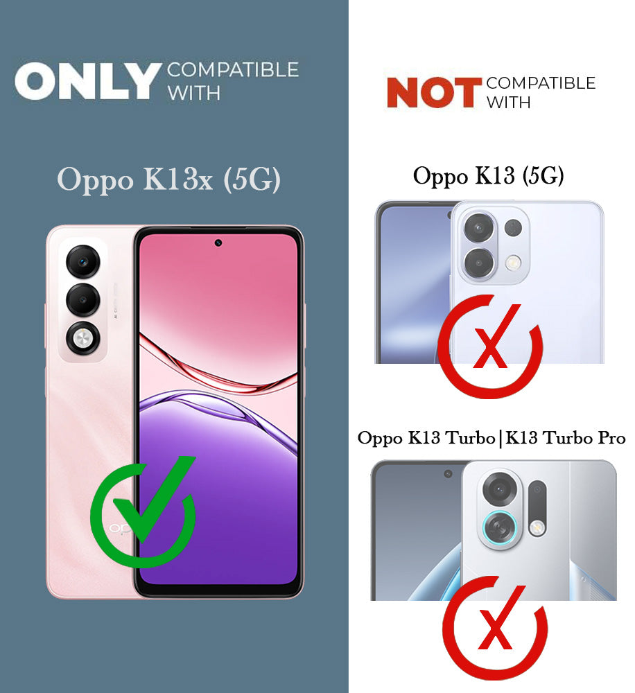 For Oppo K13X Back Cover Case Liquid Silicone (Camera Protection | Side Grip Texture | Soft and Flexible)