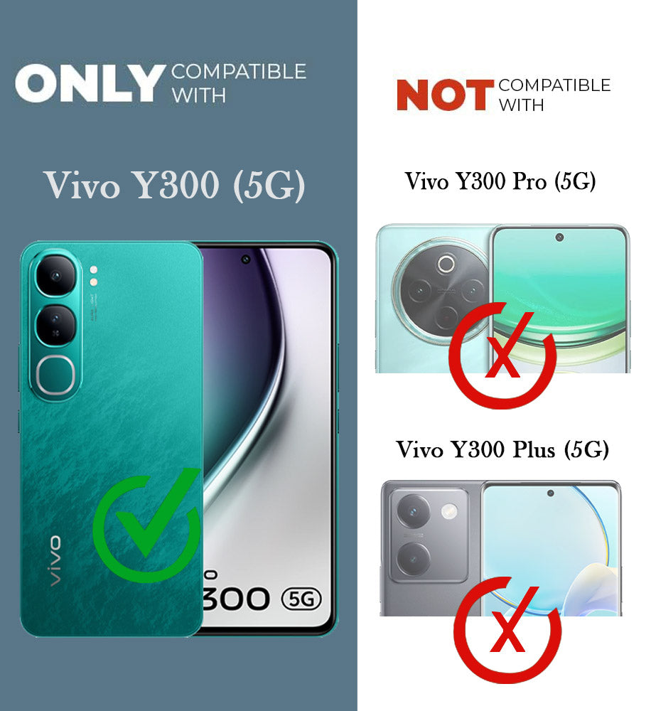 For Vivo Y300 Back Case Cover Metallic (Hybrid Armor Kickstand | MagSafe Compatible | Camera Protection Shockproof)