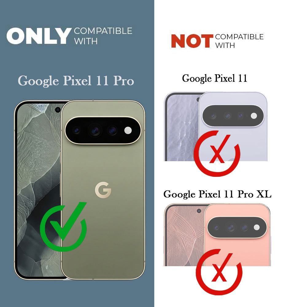 For Google Pixel 11 Pro Back Cover Case Lifetime Anti-Yellow MagSafe Compatible Clear (Sleek Hard Crystal | Shockproof and Camera Protection)