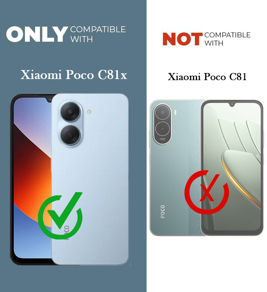 For Poco C81x Back Cover Case Lifetime Anti-Yellow Clear (Sleek Hard Crystal | Shockproof and Camera Protection)